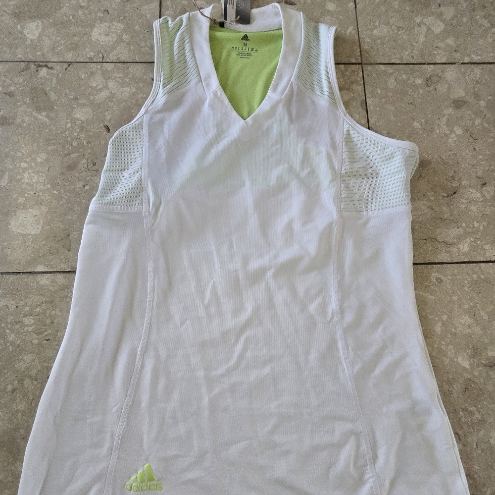 Women's Adidas Heat Ready Sleeveless Golf Tennis Racerback Top - White - Medium